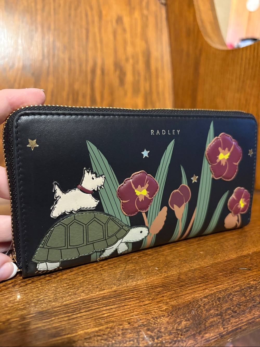 NWT-Radley London-Midnight Wanderer-
Large Zip Around Wallet-Black-$148 - Picture 3 of 11